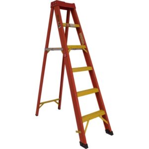 Fibreglass Single Sided Step Ladder - Industrial - Heavy Duty - 10 Steps - 3.0m