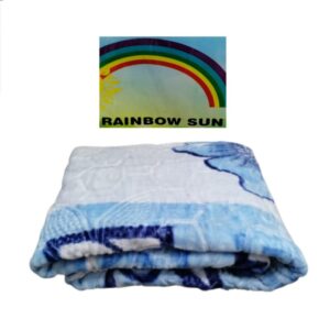 Rainbow Sun 1 Ply Double Blanket