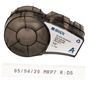 Brady High Performance Labels, White Polyester B-488, M21-500-488 12.70 mm x 6.4 m Roll