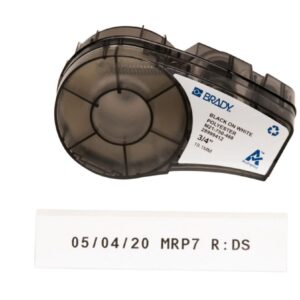 Brady High Performance Labels, White Polyester B-488, M21-750-488 19.05 mm x 6.4 m Roll