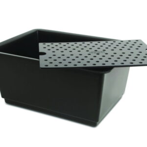 SCAT Catching Bowl PE-HD, Electrically Conductive with Sieve Socket Inlay, 440x320x230mm