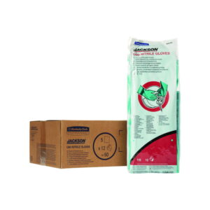 Kimberly-Clark KleenGuard G80 Nitrile Gloves Size 7 Chemical Protection Green, Pack of 5x12 Pairs