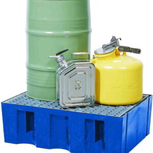 Asecos Drain Tray 714 x 525 x 235 mm, PE, Payload 150 kg, Grating Zinc-Coated (Without Feet)