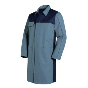 Uvex Men’s Laboratory Coat, Size 52/54, Grey, 65% Cotton, 35% PE, 1/1 Arm with Snaps, Type 16284