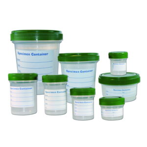 LLG Sample Containers 450 mL, PP with HDPE Screw Cap and Plain Label, Pack of 132