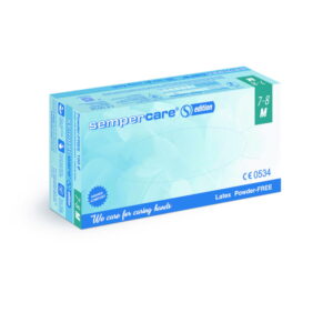 Semperit Disposable Gloves Size XL 9-10 Sempercare Edition Latex Natural White Powder-Free Non-Sterile Pack of 90
