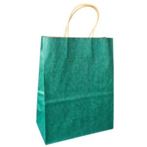 Eco Bag – A4 Bottle Green on Brown Kraft
