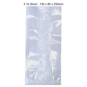 Cellophane Packets (100 units)(3lb (SHORT) 130+ 80 x 250mm 30 mic)