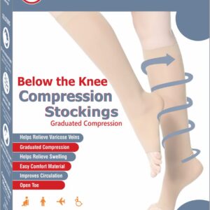 Compression Stockings Below the Knee Class 3 Red XXXL