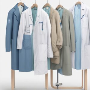 Alternative view of lime green Lab coat
