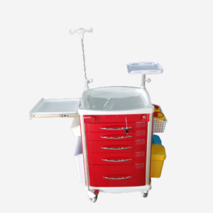 5 Drawer Emergency Trolley – Red