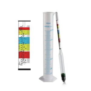 Triple Scale Alcohol-meter + 1 Measuring Cylinder