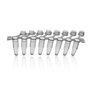 PCR Strips and Caps – 0.2ml 8 Strip with flat cap 125pk size