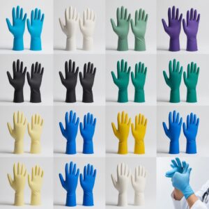 Ansell Touch N Tuff Size 8½-9 (L) Latex Gloves, Powder-Free, Nature, Length 240mm, Textured, Thickness 0.12mm, Pack of 100