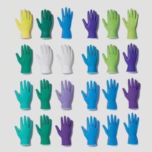 Ansell Micro-Touch Nitra Tex Size M (7½-8) Nitrile Gloves Powder-Free Blue 240mm - Pack of 100