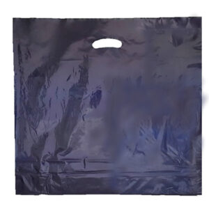 Navy Plastic Carrier Bags (500+40x550mm)(1000 Units)