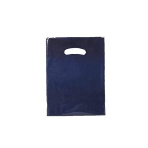 Navy Plastic Carrier Bags (300+40x240mm)(500 Units)