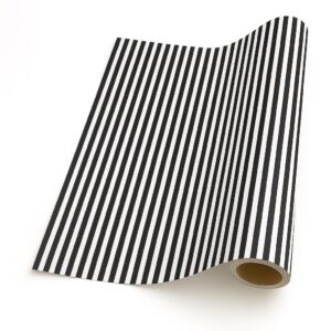 Thin Stripe – Black & White (50m x 50cm Roll)