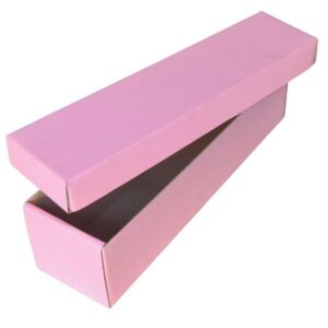 Base & Lid Box – Wine box – Pink Kraft – 405 x 102 x 100mm