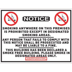 Safety Information Sign - No Smoking - 400 x 300mm - SIGNI7