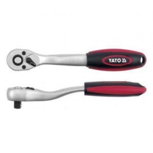Socket Ratchet Handle - Quick Release - Offset - Chrome Vanadium - 1/2" Connector - 255mm Length - YT-0321