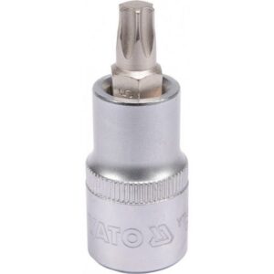 Torx Bit Socket - Male - Chrome Vanadium - 1/2" Connector - Standard Length - T45 x 50mm - YT-04315