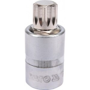 Spline Bit Socket - Chrome Vanadium - 1/2" Connector - Standard Length - M16 x 50mm - YT-04346
