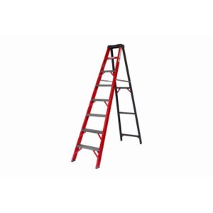 All Fibreglass Single Sided Ladder - Industrial A-Frame - 8 Steps - 2.4m - FGS8-ALL
