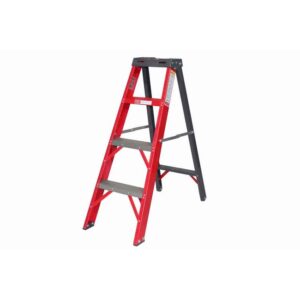 All Fibreglass Single Sided Ladder - Industrial A-Frame - 4 Steps - 1.2m - FGS4-ALL