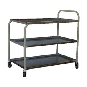 Tea Trolley - 3 Shelves - 95 x 91 x 57 cm - 3TT001-black