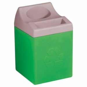 Plastic Recycle Battery Bin - Modulus - 33 x 33 x 66cm - Colour Options - RECMDBBGN