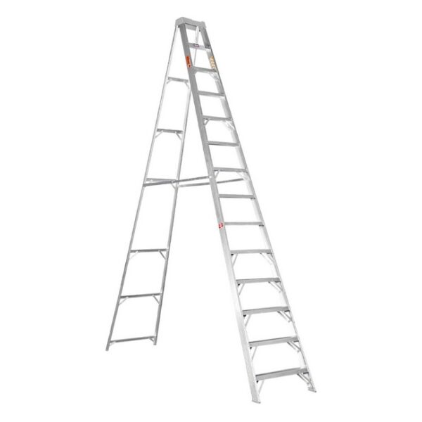 Aluminium Step Ladder – Single Sided – Heavy Duty Industrial – 14-Step ...