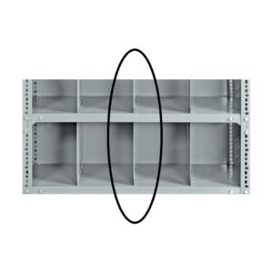 Bolted Shelving Steel Shelf Divider - Uni-Angle - Galvanised - 22.8 x 45.7 cm