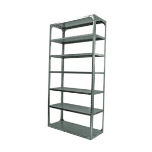 Bolted Shelving Steel Bay 7 Shelves - Uni-Angle - Seven Shelf Kit - Galvanised - 365.8 x 91.4 x 91.4 cm