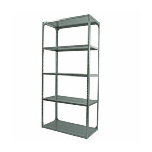 Bolted Shelving Steel Bay 5 Shelves - Uni-Angle - Five Shelf Kit - Galvanised - 182.9 x 91.4 x 61 cm