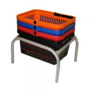 Jumbo Shopping Basket Stand - Static - Steel