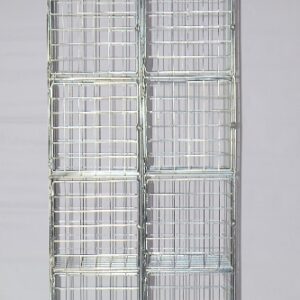 Wire Mesh Locker - Electro Plated - 10 Doors - 180 x 30 x 45cm