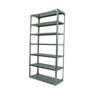 Bolted Shelving Steel Bay 7 Shelves - Uni-Angle - Seven Shelf Kit - Galvanised - 274.3 x 91.4 x 30.5 cm