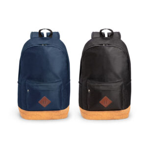 3 Compartment Eco Friendly Cotton & Cork Backpack – Navy or Black