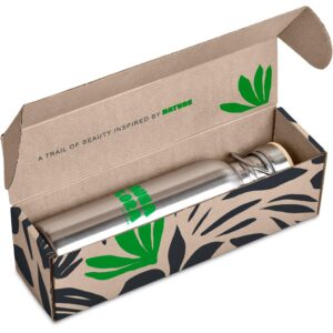 Pirlo Black 750ml Stainless Steel Water Bottle – Swig & Sip with Internal Straw