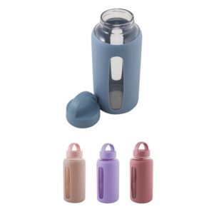 800ml Borosilicate Glass Water Bottle With Silicone Lid & Matching Sleeve