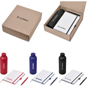 A5 Notebook, Pen & Eco Friendly Water Bottle Corporate Gift Set