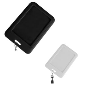 ABS Plastic Card Holder With Slot For Keyring Or Lanyard – Avail in Black or White