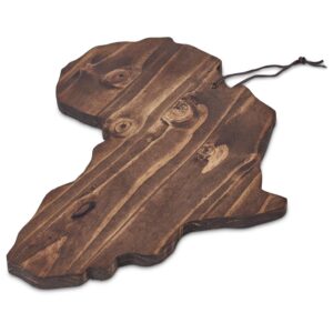 African Map Shaped Wooden Serving Board – Unique Corporate Gift