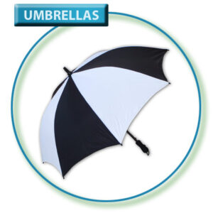 Junior Black & White Golf Umbrella