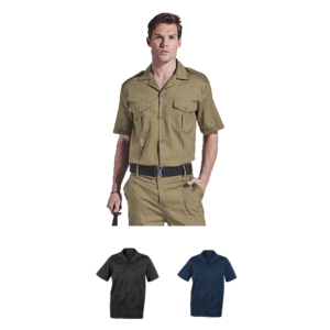 Contract Combat Shirt With Pleats & Flap With Button & Front Pintucks