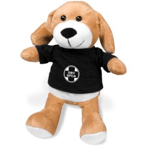 Cooper Plush Toy Dog With Black Brandable Tshirt