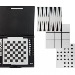 Silver & Black 4-In-1 Magnetic Game