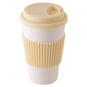 Cream Eco Friendly Bamboo 350ml Tumbler & Travel Mug