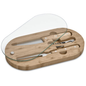 Eco Friendly Bamboo Carving Set, Cutting Board – Food & Wine Set